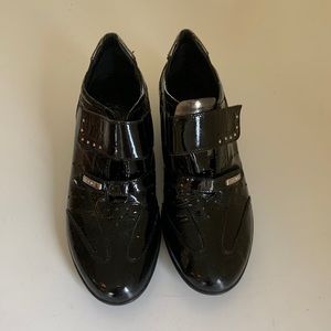 Geox Black Strap Shoes